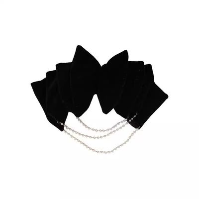 DFWZMQTG Velvet Bow Tassel Hair Cliptemperamentspring Cliphalf Tie Headwear Accessory(white-Dinosaur Doodle4)