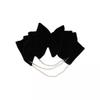 DFWZMQTG Velvet Bow Tassel Hair Cliptemperamentspring Cliphalf Tie Headwear Accessory(white-Dinosaur Doodle4) view 1
