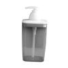 Hand Soap Dispenser Lotion Pump Bottle 420ml Reusable Empty Bottle Leakproof Handwash Container for Bathroom Kitchen Tabletop- Gray view 2