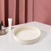 360 Rotating Makeup Organizer Brush Holder Cosmetics Storage Tray for Perfume 9.84x9.84x2.83 inch- White view 4