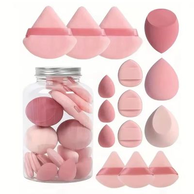 15Pcs Makeup Sponges - Cosmetic Foundation Blender Sponge Set, Beauty Egg Powder Puffs for Liquid & Cream Makeup Application