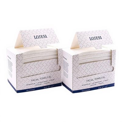 Face Towels, 10"12" Disposable Face Towel, Face Towelettes XL, Ultra Soft Makeup Remover Dry Wipes, Thick Face Towel for Sensitive Skin, 100 Count (2 Pack)