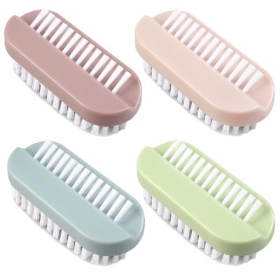4pcs Nail Brush for Cleaning Fingernails, Nail Brushes for Cleaning, Two Sided Nails Scrubber Brush for Men Women Fingernail Clean Up Brushes (Purple, Blue, Green, Pink)