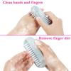 4pcs Nail Brush for Cleaning Fingernails, Nail Brushes for Cleaning, Two Sided Nails Scrubber Brush for Men Women Fingernail Clean Up Brushes (Purple, Blue, Green, Pink) view 4