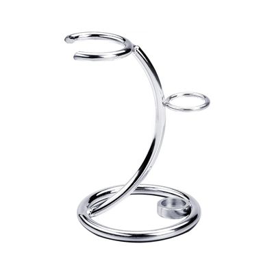 Begot Beard Brush Stand, Iron Alloy Shaving and Razor Holder Brush Stand for Razor Storage Men's Shaving Tool (Silver)