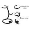 Begot Beard Brush Stand, Iron Alloy Shaving and Razor Holder Brush Stand for Razor Storage Men's Shaving Tool (Gunmetal) view 3