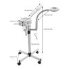 Professional 2-in-1 Facial Steamer with Magnifying Lamp, 800W Fast Heat Warm Mist Steam for Skin Care Hydration, Adjustable Height Rolling Cart Beauty Salon Spa Equipment view 3