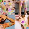 12 Metallic Temporary Tattoo Markers for Skin,Halloween Body Face Paint Stencils, 39PCS Glow in The Dark Halloween Tattoos for Adult Kids view 3