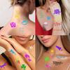 12 Metallic Temporary Tattoo Markers for Skin,Halloween Body Face Paint Stencils, 39PCS Glow in The Dark Halloween Tattoos for Adult Kids view 4