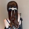 DFWZMQTG Black spring hair clips female back of the hairpin camellia flower ribbon word clip top headdresses view 1