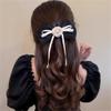 DFWZMQTG Black spring hair clips female back of the hairpin camellia flower ribbon word clip top headdresses view 2