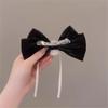 DFWZMQTG Black spring hair clips female back of the hairpin camellia flower ribbon word clip top headdresses view 4