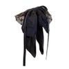 DFWZMQTG Small Fragrant Wind Mesh Ribbon Bow Hair Clip French Ballet Horsetail Elegant Grasp view 1