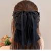 DFWZMQTG Small Fragrant Wind Mesh Ribbon Bow Hair Clip French Ballet Horsetail Elegant Grasp view 2