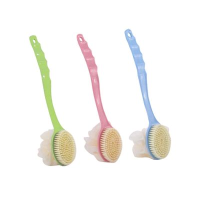 3pcs Long Handle Bath Brush Double Sided Body Exfoliator Scrubber Bath Flower Shower Back Brush Eco-Friendly Safe