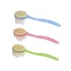 3pcs Long Handle Bath Brush Double Sided Body Exfoliator Scrubber Bath Flower Shower Back Brush Eco-Friendly Safe view 2