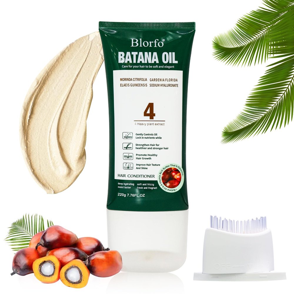 Batana Oil for Hair Growth 100% Pure Organic & Raw Batana Promotes Thicker, Stronger Hair, Helps Prevent Hair Loss Natural for Men & Women 7.76 oz