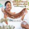 2 Pack African Net Sponge Exfoliating Scrubber Bath Sponge for Daily Use (Dark Brown+Light Brown) view 2