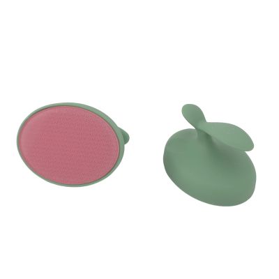 2pcs Glass Foot Callus Scrubber, Handheld Hard Skin Remover for Pedicure, Ergonomic, Effective Callus Removal, ABS and Stained Glass Material, Approx 7 x 9cm (Green)