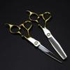 Hair Cutting Scissors, 6 Inch Professional Gold Scissor Bearing Screw Hair Cutting Scissors Thinning Barber Haircut Shears Hairdressing Scissors Set, view 2