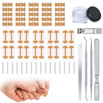 Professional Ingrown Nail Corrector Set, 2025 New Ingrown Toenail Removal Kit Includes Breathable Ingrown Toenail Strips, Corrector Patch, Pedicure Tools, Ingrown Nail Tool for Women Men (Style-A)