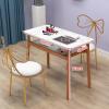 XAWSOP Manicure Table Professional Manicure Table Modern Art Nail Tech Workstation, Beauty Salon Spa Wooden Nail Makeup Desk Dressing Table with Open Shelf,White-80cm Table view 2