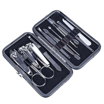 12Pcs Stainless Steel Nail Care Tool Sets Manicure Set And Kit Pedicure Scissor Tweezer Ear Pick