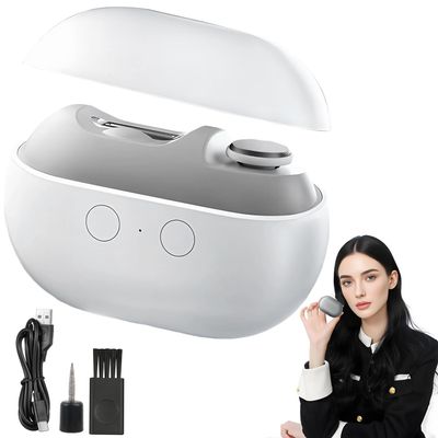 2025 New 3 in 1 Automatic Electric Nail Clipper, Electric Toe Nail Clippers with Polishing, Multifunctionanl Nail Trimmer and Polisher with LED Light & Storage Box for Seniors Adults Baby (White)