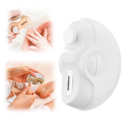 3 in 1 Electric Polishing Automatic Nail Clippers, 2026 New Automatic Nail Trimmer Clippers for Fingers and Toes with 2 Adjustable Speeds, Electric Toe Nail Cutter for Thick Toenails Seniors (White)