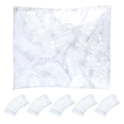 300pcs disposable hair dye earmuffs, waterproof earmuffs, transparent protectors, hair dye cleaning caps, shower earmuffs, large plastic shower caps for deep conditioning