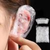 300pcs disposable hair dye earmuffs, waterproof earmuffs, transparent protectors, hair dye cleaning caps, shower earmuffs, large plastic shower caps for deep conditioning view 2