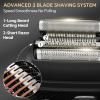 Electric Foil Shavers for Men: Mini Electric Razor for Beard/Face with 3 Floating Blades & LED Display, Cordless Face Shaver with IPX6 Waterproof Wet/Dry, USB-C Fast Chage & Travel Lock, Carbon Black view 2