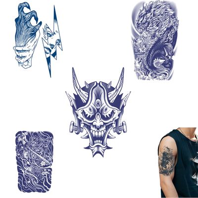 10 Sheets Realistic Temporary Tattoos for Women & Men - Animal Dragon Floral Waterproof Body Art Stickers, Halloween Party Makeup Gift