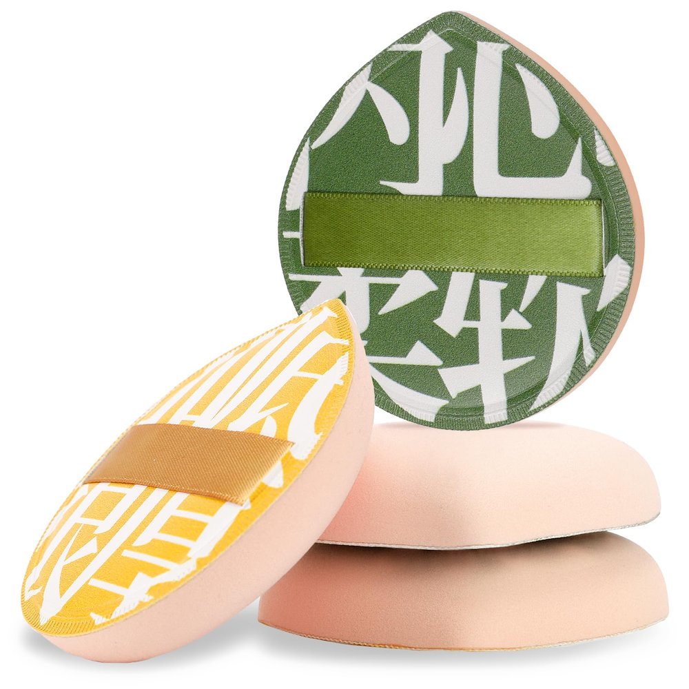 4 Pcs Makeup Sponge Makeup Flat Puffs Large Teardrop Powder Puff Sponge Makeups Cushion Puff for Powder Foundation Concealer Makeups Settin Liquid Cream