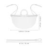 20PCS Reusable Plastic Clear Mask Professional Transparent Sanitary Cover Anti-Fog Face Shield Nose Mouth Cover Open Face Guard for Restaurants, Food Truck, Hotels, Mall, Beauty salons, Barber Shops view 3