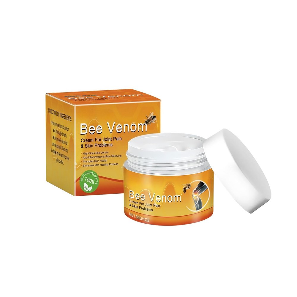 bee venom cream for arthritis and joint pain relief - warm therapy with honey for skin restoration and muscle care