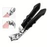 1Pcs Professional Nail Clippers for Seniors - Wide Jaw & Angled Head, Stainless Steel Fingernail & Toenail Cutter with Catcher view 3
