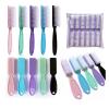 12pcs Nail Brush Cleaning Remove Dust Powder Plastic Cleaner for Acrylic UV Gel Nails Art Manicure Nail Care Accessories(12pcs pink) view 2