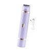 Electric Facial Hair Remover for Women Double Headed Ergonomic Detachable Bikini Trimmer for Back Face Body- Violet view 4