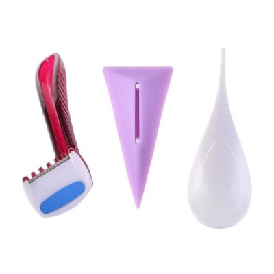 Female Hair Removal Stencil Set for Bikini Area Heart Optional Silicone Shaping Tool Body Grooming Kit- Optional Triangle