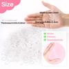 RAQEHO Clear Rubber Bands for Hair - 2000 Small Elastic Hair Ties No Damage Bulk Widened Thickened Rubberband for Women Girl Thick Hair Braiding Ponytails Holders Braider Styling Essential Accessories view 2