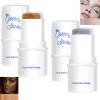 2pcs-Body Glitter Stick,Chunky Glitter Gel for Face Body Hair,Sparkling Holographic Mermaid Sequins Paint Multiuse Makeup Glitter Gel Gold and Silver view 1