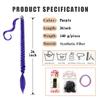 Mebeli Purple Braided Ponytail Extension with Elastic Tie, 26inch Purple Braid Ponytail Extension,Synthetic Straight Wrap Around Braided Ponytails Extension(26inch,#purple) view 2