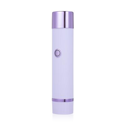 Denash Dual Head Electric Shaver, Trimmer for Body Hair and Smooth Shaving Head for Fine Hair, with 2mm Comb and Cleaning Brush for Women Men (Purple)