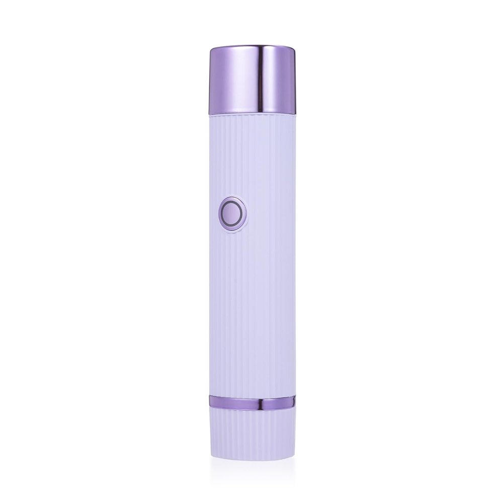 Denash Dual Head Electric Shaver, Trimmer for Body Hair and Smooth Shaving Head for Fine Hair, with 2mm Comb and Cleaning Brush for Women Men (Purple)