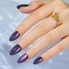Cat Eye Press on Nails Short, Jofay Fashion Stylish Purple Press on Nails Almond, Soft Gel Fake Nails, Reusable & Natural Acrylic False Nails, Stick on Nails for Women Gift, Glue on Nails Kit 32 Pcs view 1