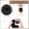Yuxung 4 Pcs Satin Hair Bun Donut Satin Hair Bun Maker Dark Retain Moisture Easy to Style for Women Ladies Military Ballet and Business(Black,Large) view 2
