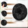 Yuxung 4 Pcs Satin Hair Bun Donut Satin Hair Bun Maker Dark Retain Moisture Easy to Style for Women Ladies Military Ballet and Business(Black,Large) view 3