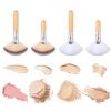 4PCS Fan Makeup Brushes, Facial Brush Esthetician Face Mask Applicator Brushes, Soft Blush Brush Bristle Face Highlighting Facial Makeup Tools for Powder Blush Body view 1