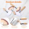 4PCS Fan Makeup Brushes, Facial Brush Esthetician Face Mask Applicator Brushes, Soft Blush Brush Bristle Face Highlighting Facial Makeup Tools for Powder Blush Body view 4